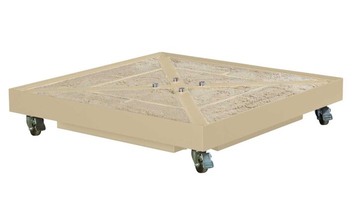 Platinum Ceramica 90kg Wheeled Parasol Base - Sandstone