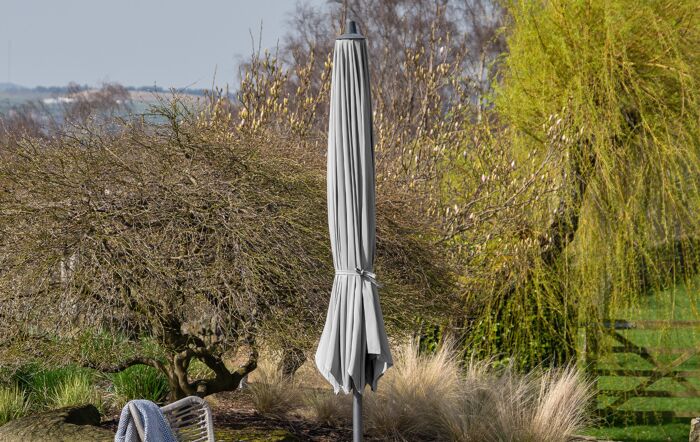Platinum Riva 3.5m Round Parasol - Luna Grey