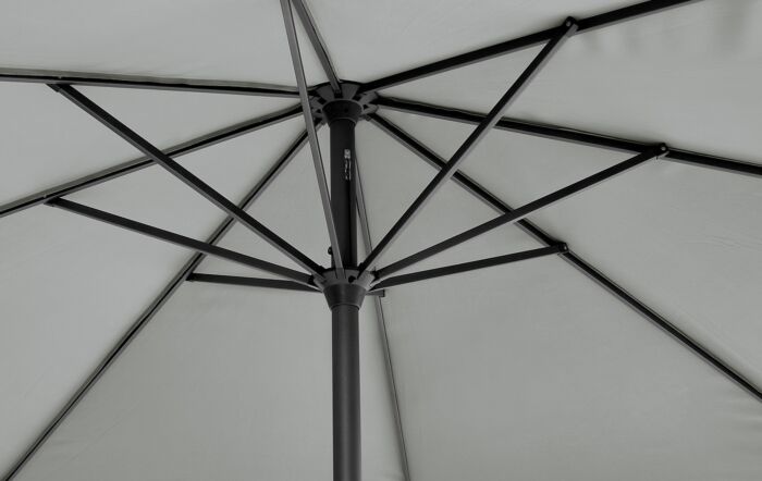 Platinum Riva 3.5m Round Parasol - Luna Grey