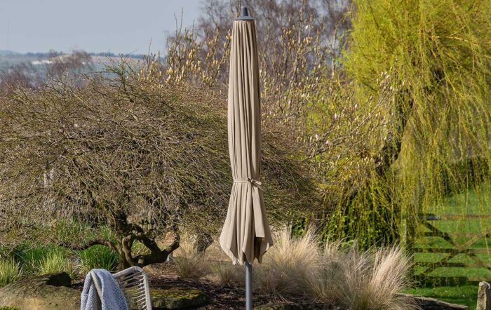 Platinum Riva 3.5m Round Parasol - Taupe