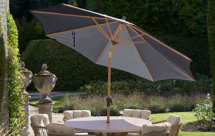 Platinum Riva 3mt Teak Anthracite Parasol