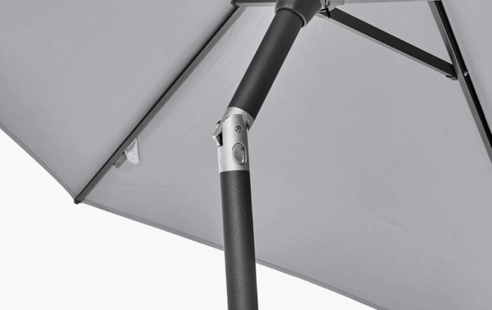 Platinum Riva 2.5 Round Luna Grey Parasol with 25kg Base