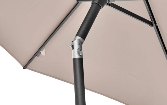 Platinum Riva Taupe 2.5mt Parasol & 40kg Wheeled Base