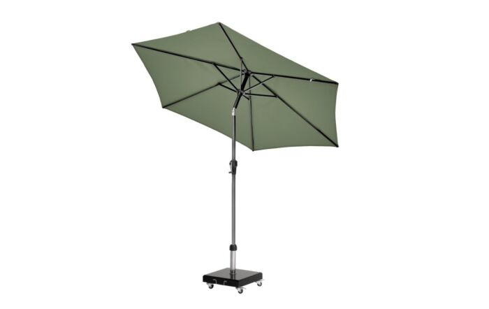 Platinum Riva Olive 2.5mt Parasol & 40kg Wheeled Base