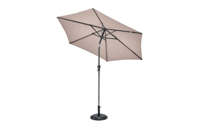 Platinum Riva Taupe 2.5mt Parasol & 40kg Wheeled Base