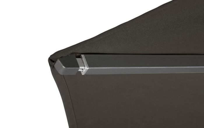 Platinum Riva Premium Faded Black 3mt Parasol And 40kg Wheeled Base