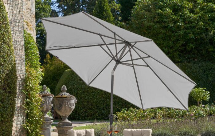 Platinum Riva Luna Grey 3mt Parasol & 25kg Base