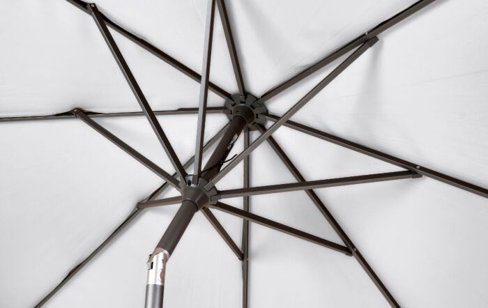 Platinum Riva 3.5mt Luna Grey Parasol & 40kg Wheeled Base