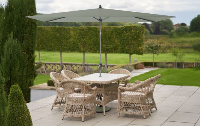 Platinum Riva 3x2 Olive Parasol With 40kg Ceramica Wheeled Base
