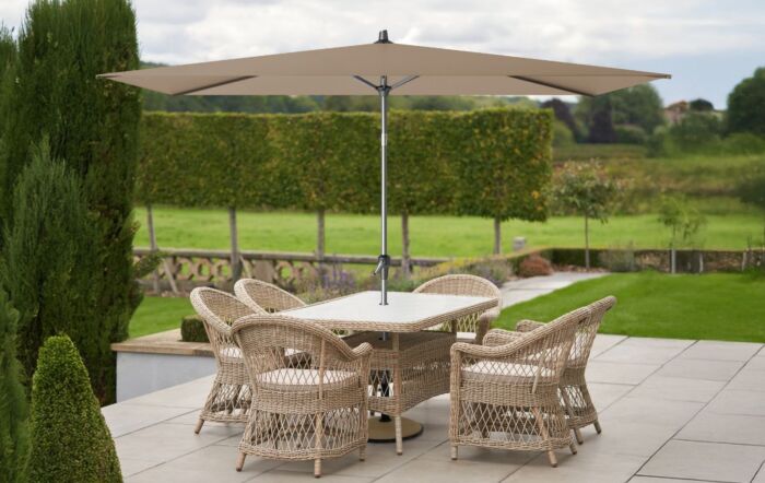 Platinum Riva Taupe Rectangular 3 x 2mt Parasol