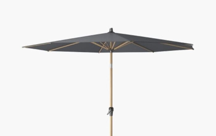 Platinum Riva Round Teak 3m Anthracite Parasol And 15kg Base