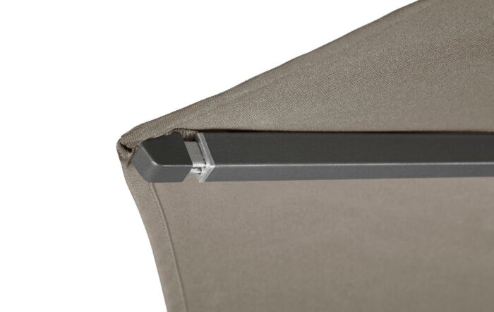 Platinum Riva 3.5mt Taupe Parasol And Ceramica Sandstone 40kg Wheeled Base