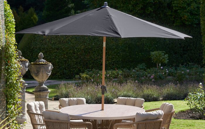 Platinum Riva 3mt Teak Anthracite Parasol