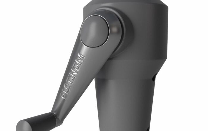 Platinum Riva 3 x 2mt Luna Grey Parasol & 40kg Ceramica Base