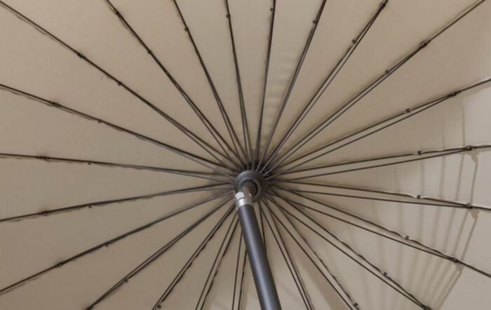 4 Seasons Outdoor Shanghai 3m Round Parasol and 15kg Base - Charcoal