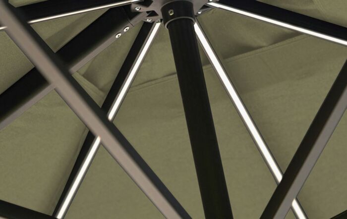 Platinum Glow Challenger T2 Square 3m Premium Lush Green Free Arm Parasol Platinum Glow Challenger T2 Square 3m Premium Lush Green Free Arm Parasol
