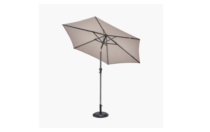Platinum Riva Round 2.5 Taupe Parasol with 25kg Parasol Base