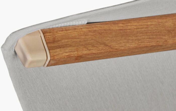 Platinum Challenger Teak T2 Manhattan Grey 3mt Square Free Arm Parasol & 90kg Wheeled Base