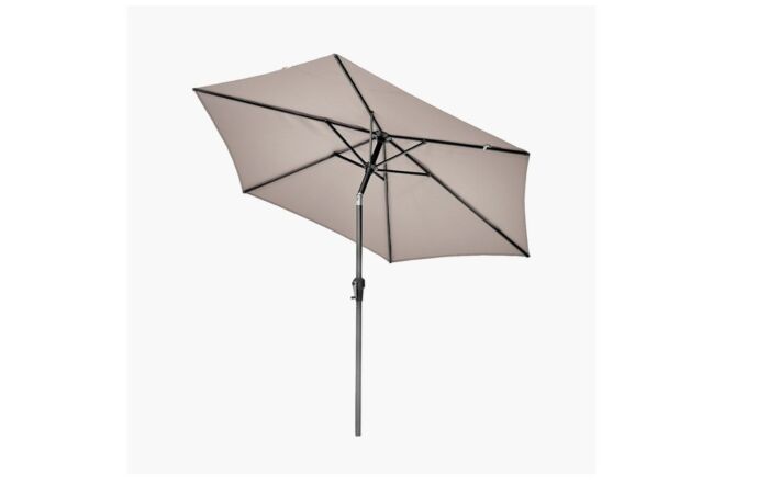 Platinum Riva Round 2.5 Taupe Parasol with 25kg Parasol Base