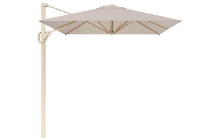 Platinum Voyager T1 3m x 2m Cantilever Parasol with 90kg Wheeled Granite Base - Champagne/Sand